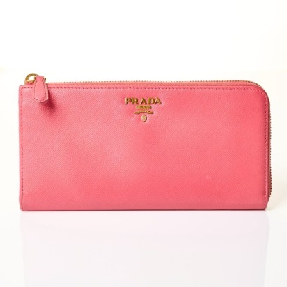Prada, Peonia Saffiano Wallet