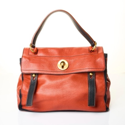Yves Saint Laurent, Red / Black Veau Taurillon Muse II Bag