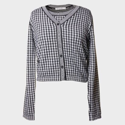 Christian Dior, Twin Set Singlet / Jacket Cardigan, Size F 40 / UK 12