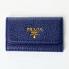 Prada, Inchiostro Vitello Key Pouch with Box