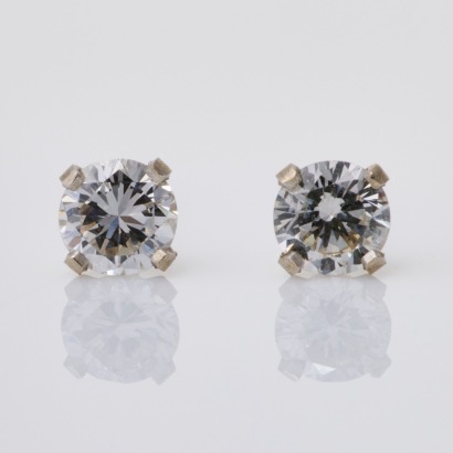 14ct White Gold, 0.40ct Diamond Stud Earrings