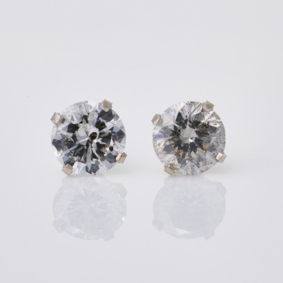 14ct White Gold, 1.60ct Diamond Stud Earrings