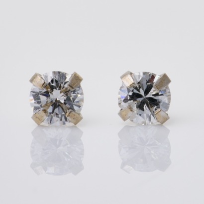14ct White Gold, 0.46ct Diamond Stud Earrings