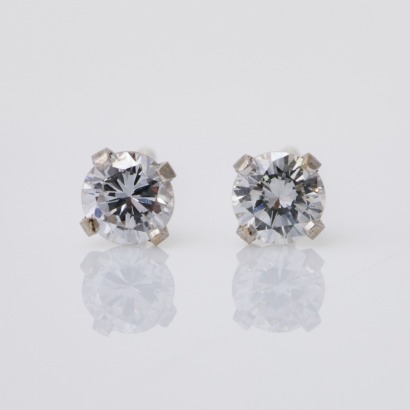 14ct White Gold, 0.20ct Diamond Stud Earrings