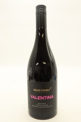 (1) 2023 Soho Valentina Carter Vineyard Syrah, Waiheke Island