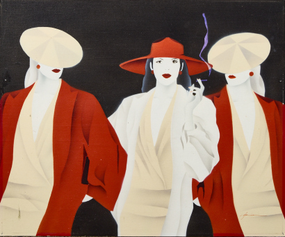 A Painting in the Style of Patrick Nagel
