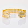 18ct Tri-Colour Gold, 0.15ct Diamond Cuff Bracelet