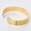 18ct Tri-Colour Gold, 0.15ct Diamond Cuff Bracelet - 2