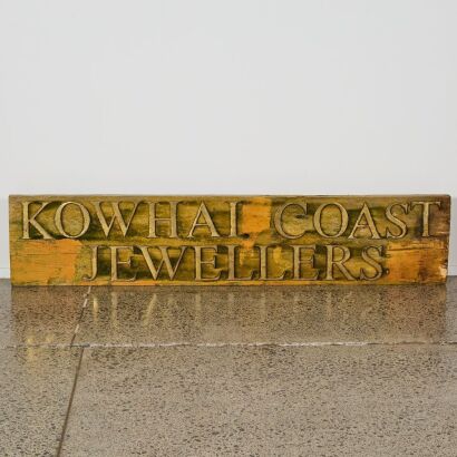 A Vintage Kowhai Coast Jewellers Sign