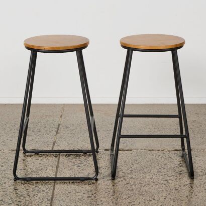 A Pair of Minimal Barstools