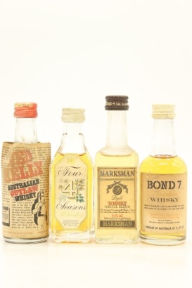(1) Mixed Blended Australian Whisky Miniatures, 4 Bottles Sold as One Lot