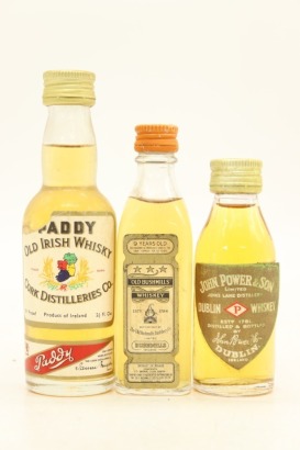 (1) Mixed Blended Irish Whisky Miniatures, 3 Bottles Sold as One Lot