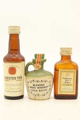 (1) Mixed Blended Irish Whisky Miniatures, 3 Bottles Sold as One Lot