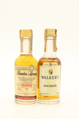 (1) Mixed American Bourbon Whisky Miniatures, 2 Bottles Sold as One Lot