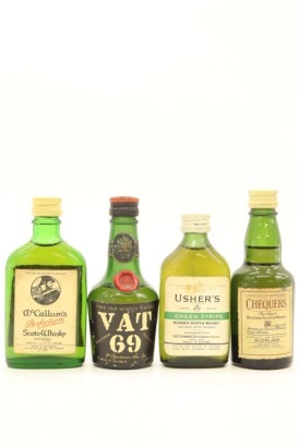 (1) Mixed Blended Scotch Whisky Miniatures, 4 Bottles Sold as One Lot