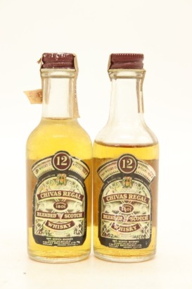 (1) Chivas Regal 12 Year Old Miniatures, 2 Bottles Sold as One Lot