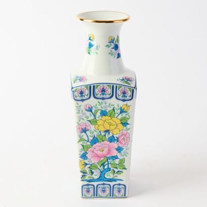 A Chinese ' Floral' Square Vase
