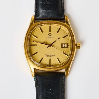 Gold Filled, OMEGA Seamaster Quartz Wristwatch, circa 1979-1982