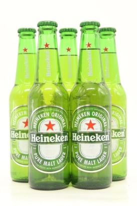 (5) Heineken Lager Beer, 330ml