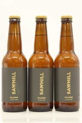 (3) Sawmill Brewing Pilsner Beer, Matakana, 330ml
