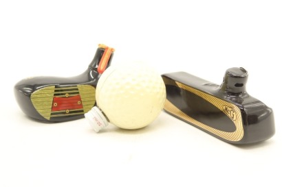 (1) Mixed Golf Shaped Scotch Blended whisky, 3 Bottles sold as One Lot