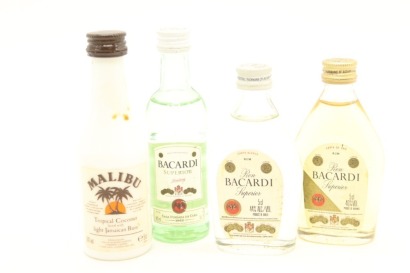 (1) Mixed Rum Miniatures, 4 Bottles Sold as One Lot