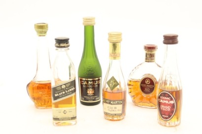 (1) Mixed Liquor Miniatures, 6 Bottles Sold as One Lot (Low Filling Levels)