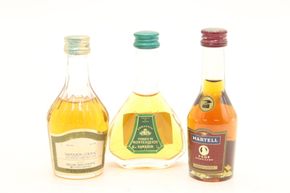 (1) Mixed Brandy miniatures, 3 Bottles sold as One Lot