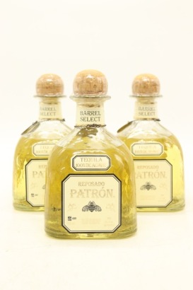 (3) Patron Barrel Select Tequila Reposado, Jalisco, 750ml, 40% ABV