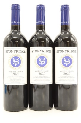 (3) 2020 Stonyridge Vineyard Larose, Waiheke Island