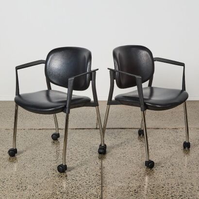 A Pair of Italian Cerantola Chairs Designed By Paolo Scagnellato