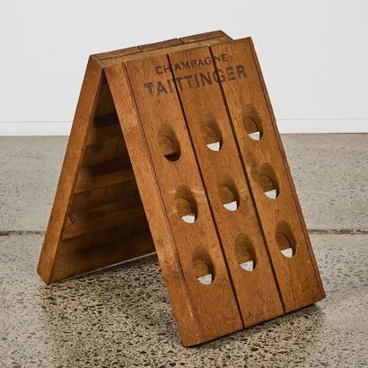 (1) Champagne Taittinger 18-Bottle Riddling Rack &diams;