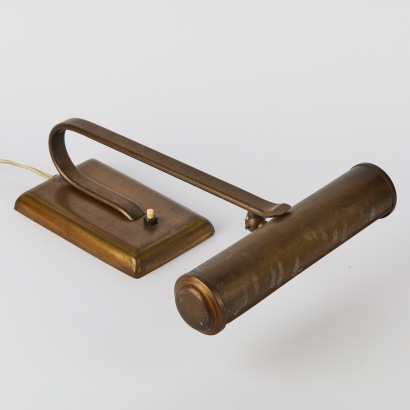 An Art Deco Brass Piano Lamp