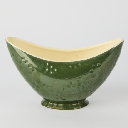 A Rare Green Crown Lynn Mantle Vase