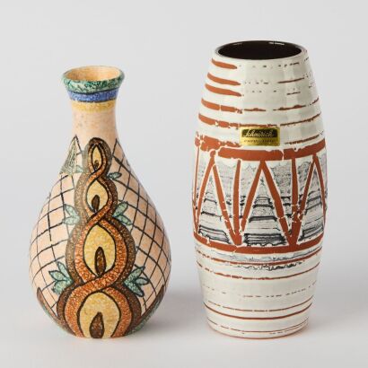 A Pair of West German Pottery Vases