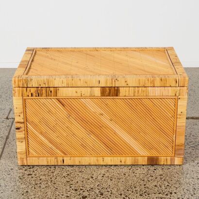 A Vintage Pencil Reed Trunk