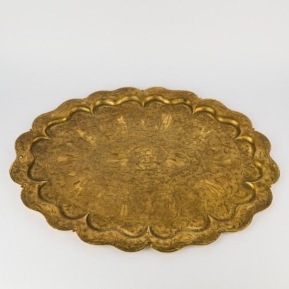 A Large Brass Alloy Serving Tray from India