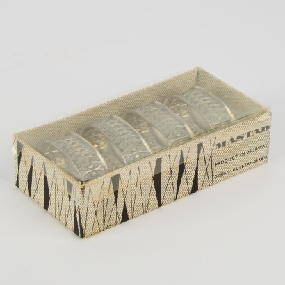 A Set of Four Mid-Century Pewter Napkin Rings by John Gulbrandsrod, Norway