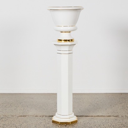 An Italian Ceramic Planter with Stand