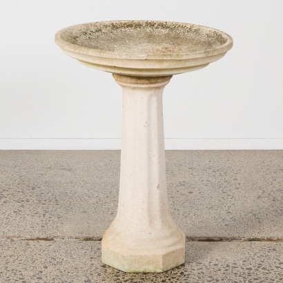 A Cast Stone Garden Bird Bath