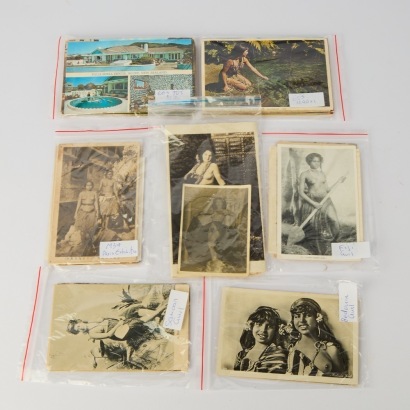 A Collection of Postcards Featuring Women in the 'Dusky Maiden' Trope