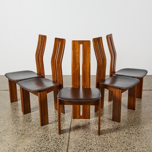 A Set Of Five Mario Marenco Dining Chairs For Mobil Girgi