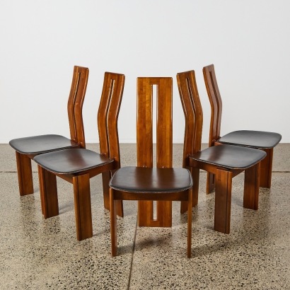 A Set Of Five Mario Marenco Dining Chairs For Mobil Girgi