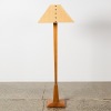 A Tall Rimu Floor Lamp with a Shade