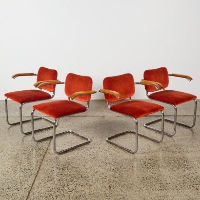 A Set of Four Marcel Breuer Style Cesca Chairs
