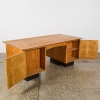 A Mid-Century Oak Twin-Pedestal Executive Desk - 4