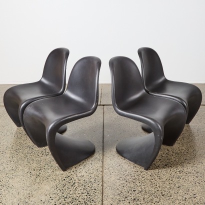 A Set of Four 'Panton' Chairs by Verner Panton for Vitra
