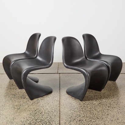 A Set of Four 'Panton' Chairs by Verner Panton for Vitra