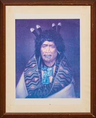 A Lindauer Print of Rangi Topeora
