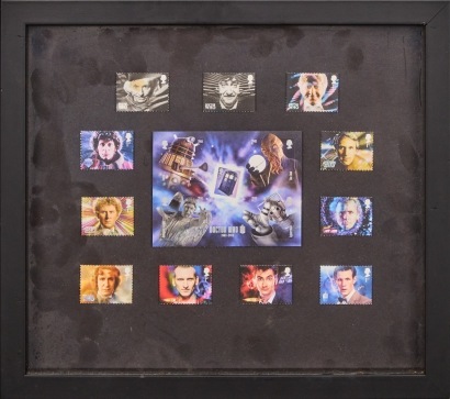 A Collection of Framed Dr Who Stamps